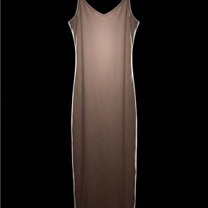 No Boundaries Brown Midi Slip Dress